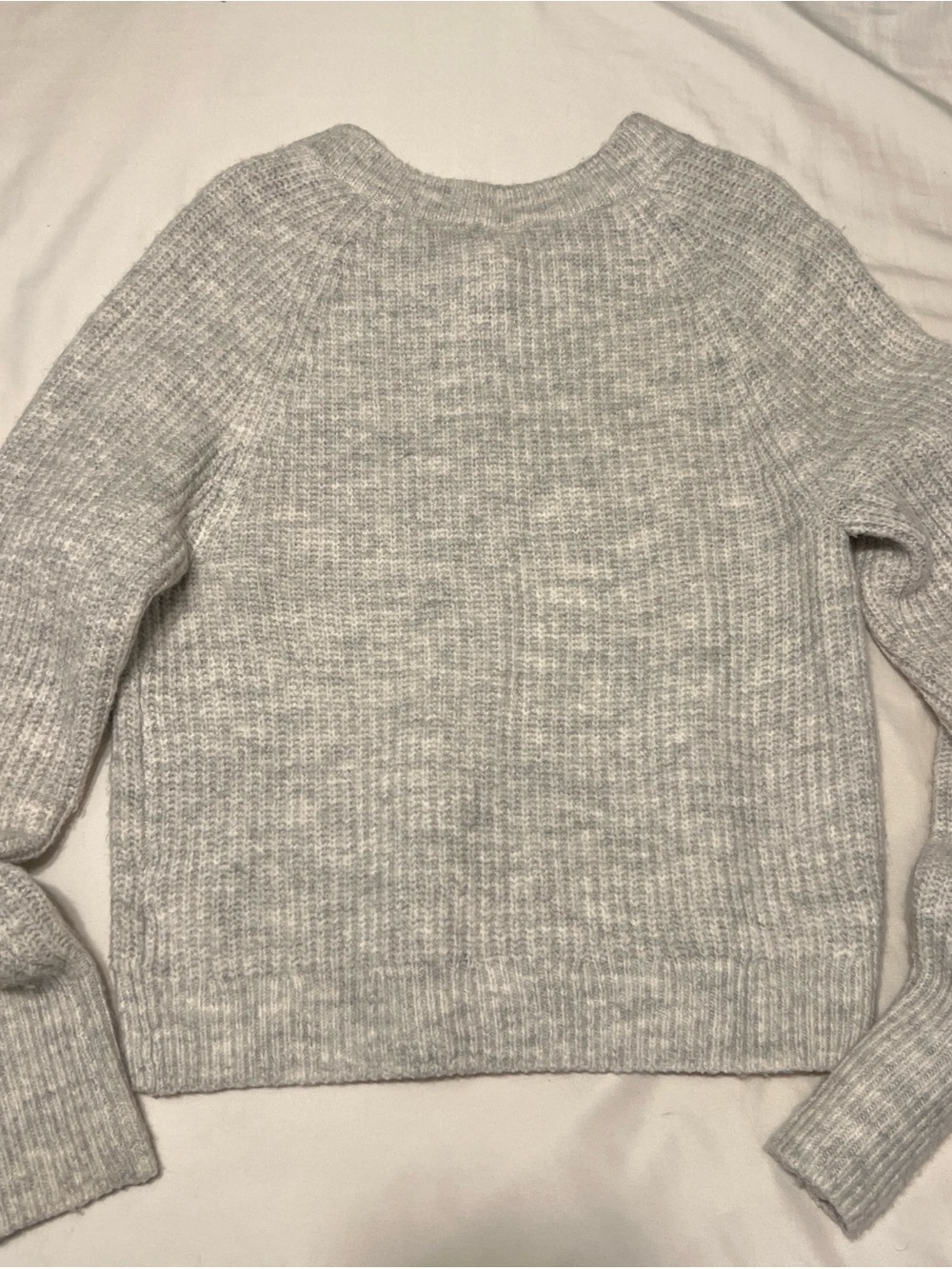 GAP Light Gray Ribbed Button Cardigan - Picture 2 of 5